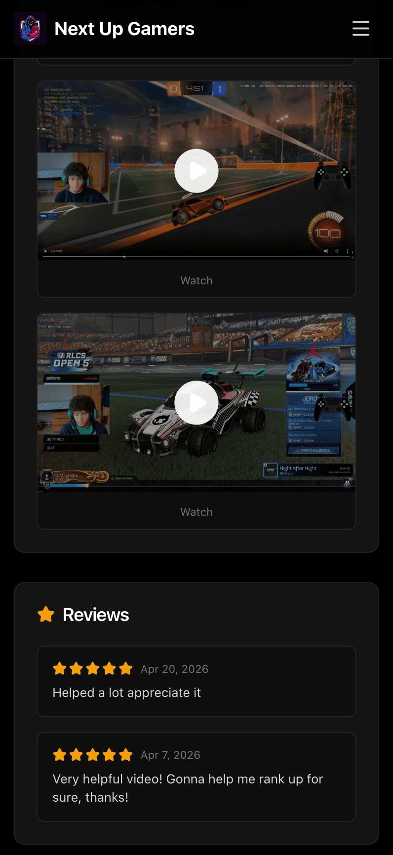 Branded reviews experience